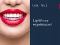 Usta po zabiegu lip lift, z idealnie białymi zębami i czerwonymi ustami.