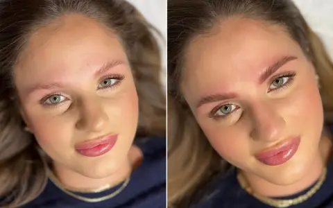 Przed i po: insta brows z efektem ombre. Piękne, naturalne brwi, które podkreślają spojrzenie.